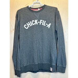 Chick-fil-A Original Crewneck French Terry Sweatshirt 2XL Heather Gray Preowned